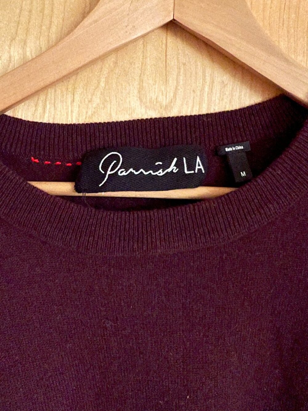 Parrish LA Cashmere Sweater in Deep Eggplant